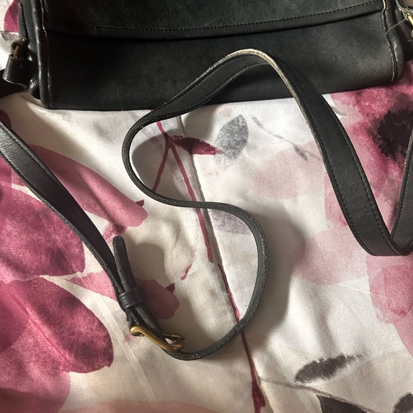 Coach Black Leather Shoulder Bag with Gold Accents - Picture 12 of 13